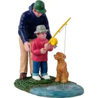 Lemax His first fishing lesson