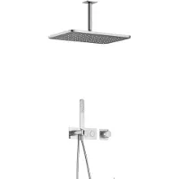 Hotbath Gal IBS41CR inbouwdouche met plafondbuis en 27x40cm hoofddouche chroom