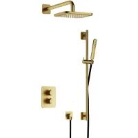 Hotbath Gal IBS40ABBP inbouwdouche met glijstang geborsteld messing PVD