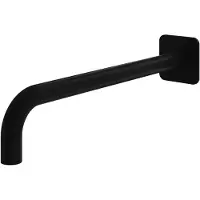 Hotbath Wandarm Gal 40 cm Vierkant Mat Zwart