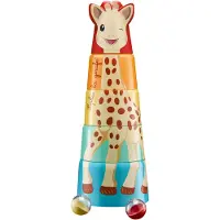 Sophie de Giraf Reuze Stapeltoren - Kinderspeelgoed - Kraamcadeau - Babyshower cadeau - Vanaf 10 maanden - Tot 56 cm hoog - 5-Delig