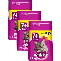 Whiskas Brokjes Senior Kip - Kattenvoer - 3 x 1.9 kg