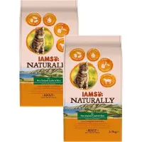 IAMS Naturally Cat Adult Lam&Rijst - Kattenvoer - 2 x 2.7 kg