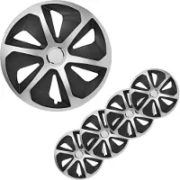 Pricenet wieldoppen Roco 13 inch zilver/zwart set van 4