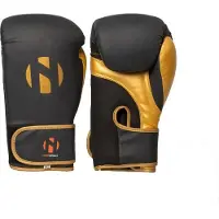 Nihon Bokshandschoenen kids voor trainingen | Zwart / Goud (Maat: 6OZ)