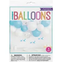 Unique Kit ballonnenboog - ballonnenslinger Baby blauwe met witte ballonnen set.