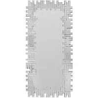 Vente-unique.be Spiegel LOLA 120 x 2 x 57 cm - Roestvrij staal en mdf - Zilverkleurig