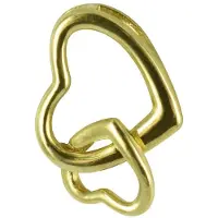 New Bling 9NBSAM-G190701 Gouden Hangertje - Hartjes - 8,3 x 6,3 mm - 14 Karaat - Bedel - Goud