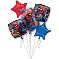 Anagram folieballon Spider-Man 73 cm blauw/rood 5-delig