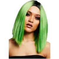 Fever - Kylie Two Toned Blend Lime Green Pruik - Groen