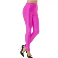 Smiffys Leuke Legging Neon Roze