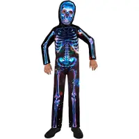 Amscan kinderkostuum Neon Skelton Boy jongens neon/zwart jaar