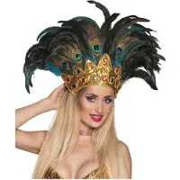 Boland Hoofdtooi peacock (goud en multicolor)