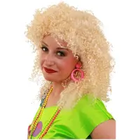 Partyxplosion Mooie pruik Nicky blond krul 80-jaren