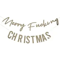 Partyking Letterbanner 'Merry Fucking Christmas' - 1.5 meter