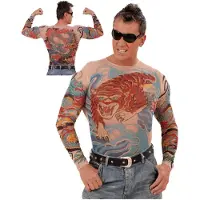 Widmann Tattoo shirt Tijger (naturel met multicolor)