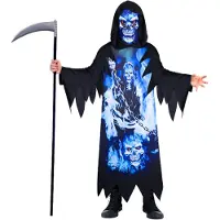 Amscan kinderkostuum Neon Reaper jongens blauw/zwart jaar