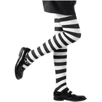 Widmann Panty wit zwart gestreept kind