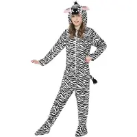 Smiffys Zebra onesie kostuum voor kinderen / dierenpak 146/158