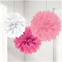 Amscan Pom Pons - Roze mix - 3 st.
