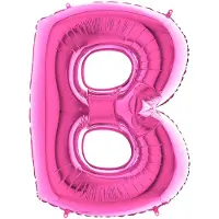 Ballongkungen AB Folieballon 100cm letter B - fuchsia roze