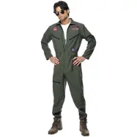 Vegaoo Top Gun Jumpsuit kostuum