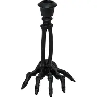 Chaks - Skeletkandelaar in zwarte hars 16 cm