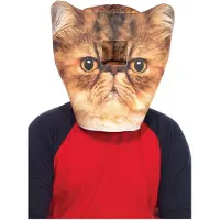 Partyking 'schuim katten masker' Model 2151 (oranje)