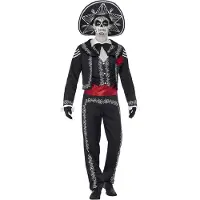 Smiffys Mexicaans Kostuum Man Day Of The Dead - Maat S