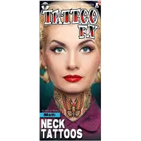 Fancydresswarehouse Neptatoeage Neck Tattoo Moth Polyester