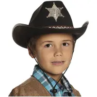Boland kinderhoed sheriff zwart