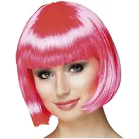 Boland Pruik Cabaret hardroze roze Polyester Pruik