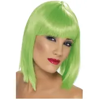 Smiffys Pruik glamour Neon groen (neon groen)