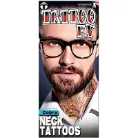 Fancydresswarehouse Neptatoeage Neck Tattoo Cobra Polyester