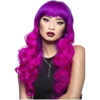 Smiffys Manic Panic Fuchsia Passion Siren Pruik | Festival pruik (fuchsia / paars)