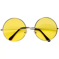 Widmann Hippie bril geel grote glazen