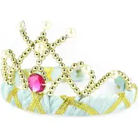 Den Goda Fen diadeem lichtblauw fluweel prinses 14 cm speelgoed.