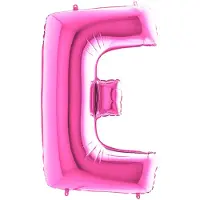 Ballongkungen AB Folieballon 100cm letter E - fuchsia roze