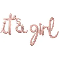 Amscan Folie Ballonnen 'It's A Girl' Rosé Goud