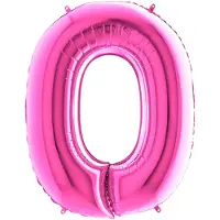 Ballongkungen AB Folieballon 100cm letter O - fuchsia roze