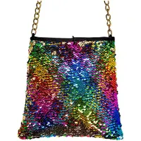Widmann Disco hippie handtas met pailletten omkeerbaar patroon