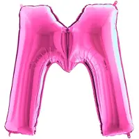Ballongkungen AB Folieballon 100cm letter M - fuchsia roze