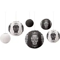 Amscan Doodskop hangversiering in bol vorm Halloween - Feestdecoratievoorwerp - One size