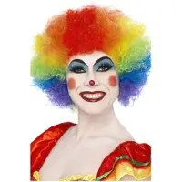 Smiffys Clown Regenboog Pruik - voor clownkostuum voor carnaval Halloween