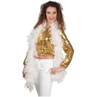 Boland boa glamour 180 cm wit/goud