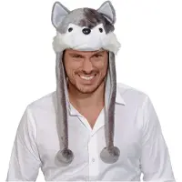 Widmann Wolf muts (zwart, grijs en wit)