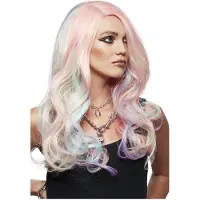 Smiffys Manic Panic Unicorn Dream Queen Bitch Pruik | Festival pruik (pastel)