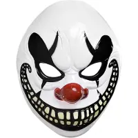 Amscan Masker Horrorclown 30 Cm Wit/zwart/rood One-size