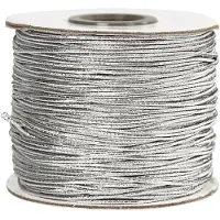 Adlibris Elastisch koord, dikte 1 mm, zilver, 100 m