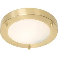 QAZQA Moderne plafonnière goud 18 cm IP44 - Yuma